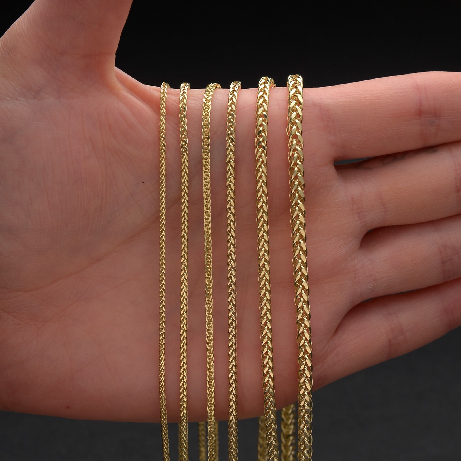 14K Gold Spiga (Wheat) Chain Necklace