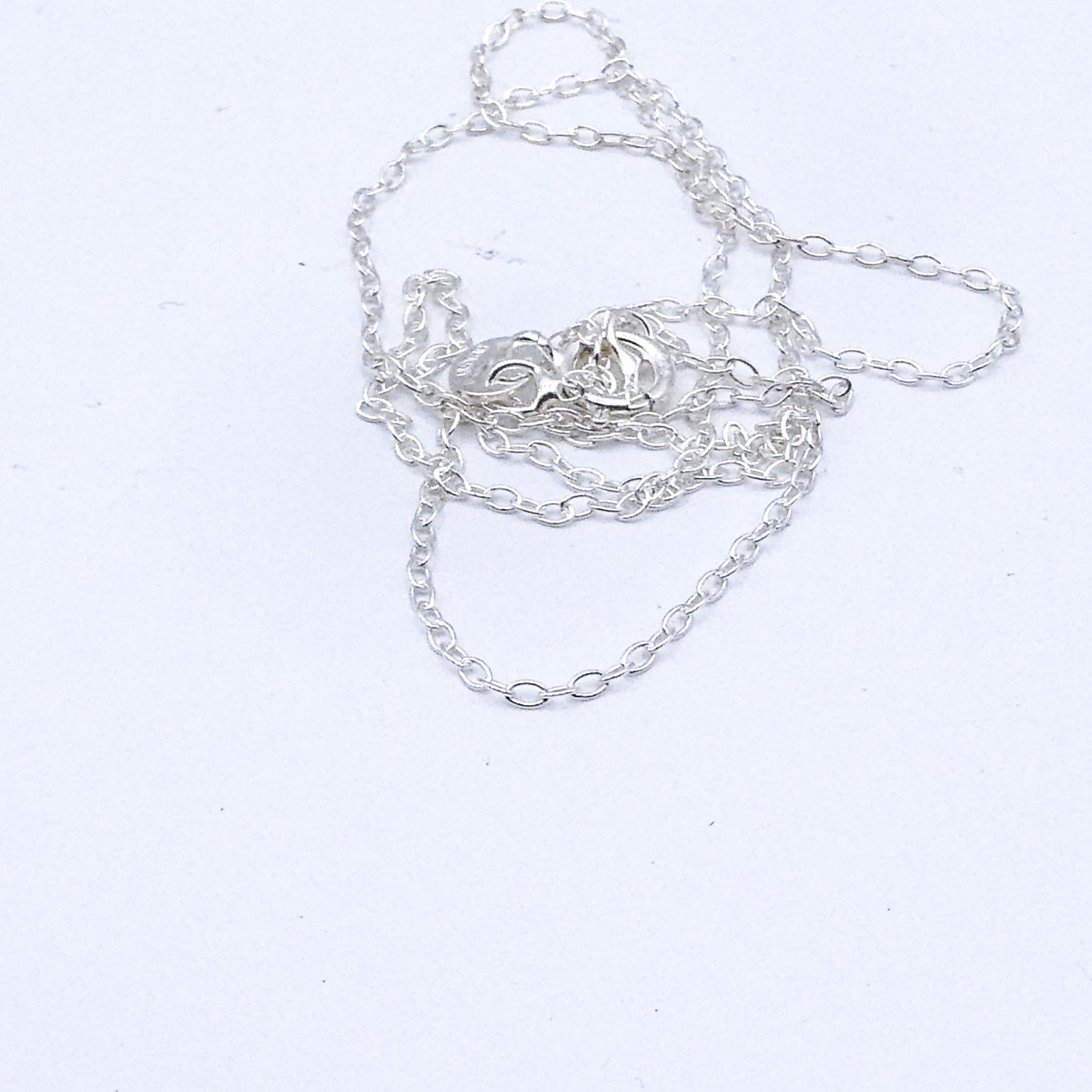 New Sterling Silver Italy Oval Link Chain Necklace 20″ Stackable
