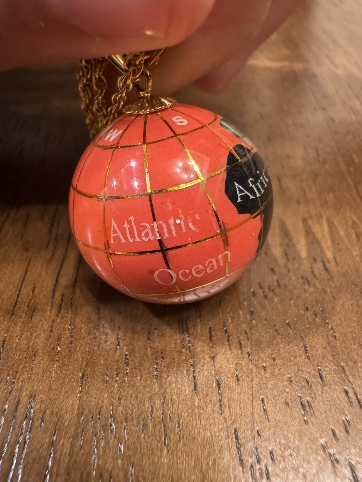 Vintage Michael Anthony 14k Yellow Gold Globe World Pendant Charm