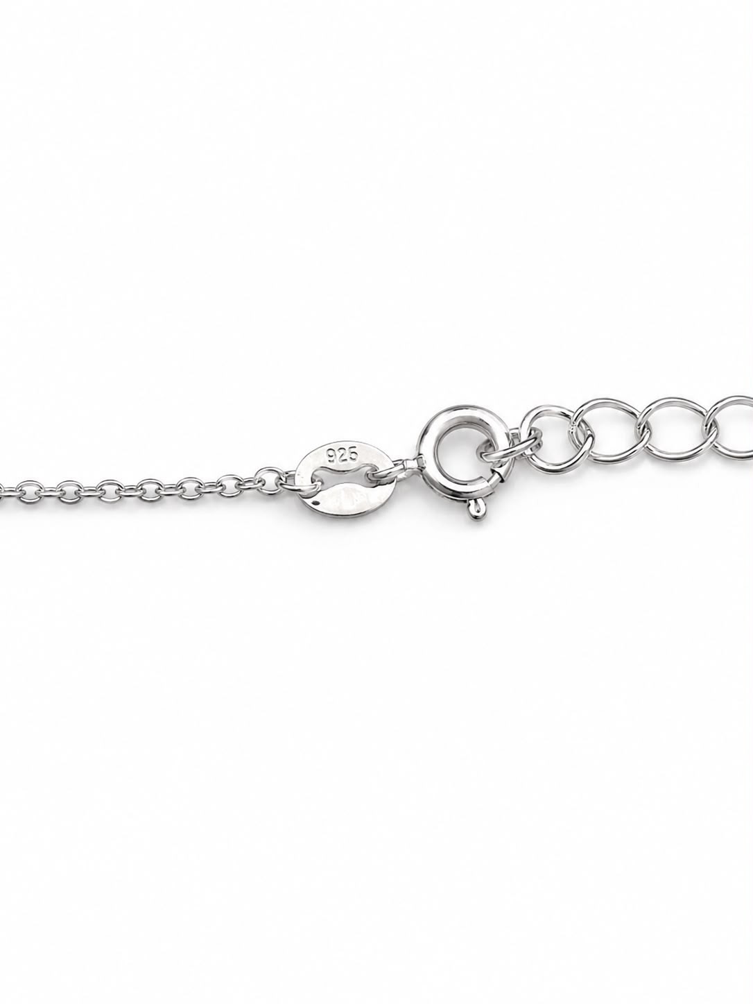 925 Sterling Silver Dainty Necklace with 7 Colorful Glass Stones for Women
