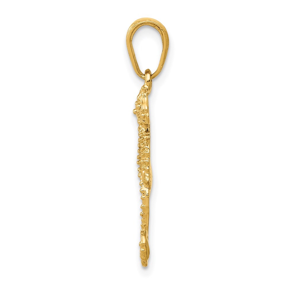 14k Yellow Gold Seahorse Pendant 0.99g L-26mm W-9mm Perfect Gift for Her