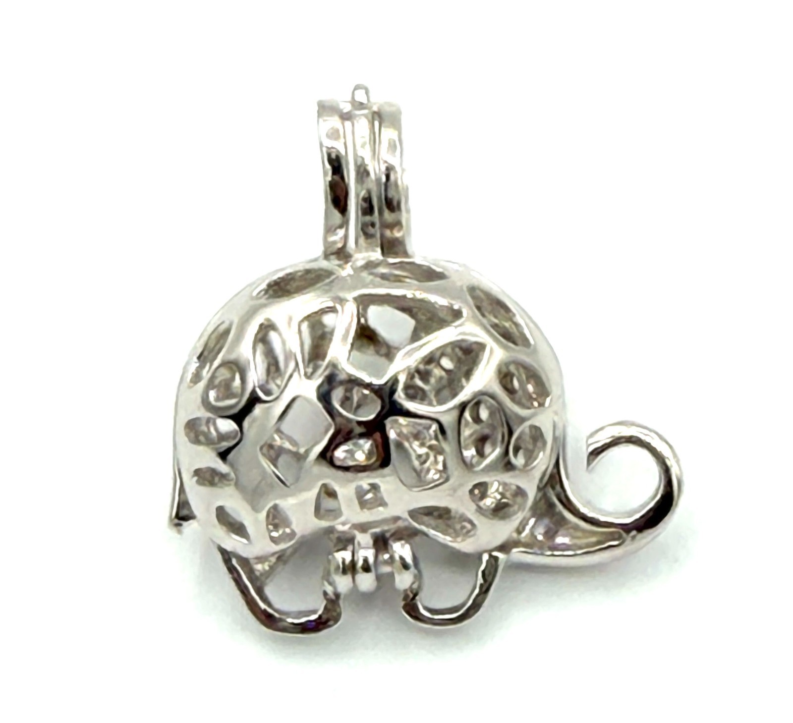 Sterling Silver Pearl Cage Pendant for Necklace Bracelet Nature Animals Insects