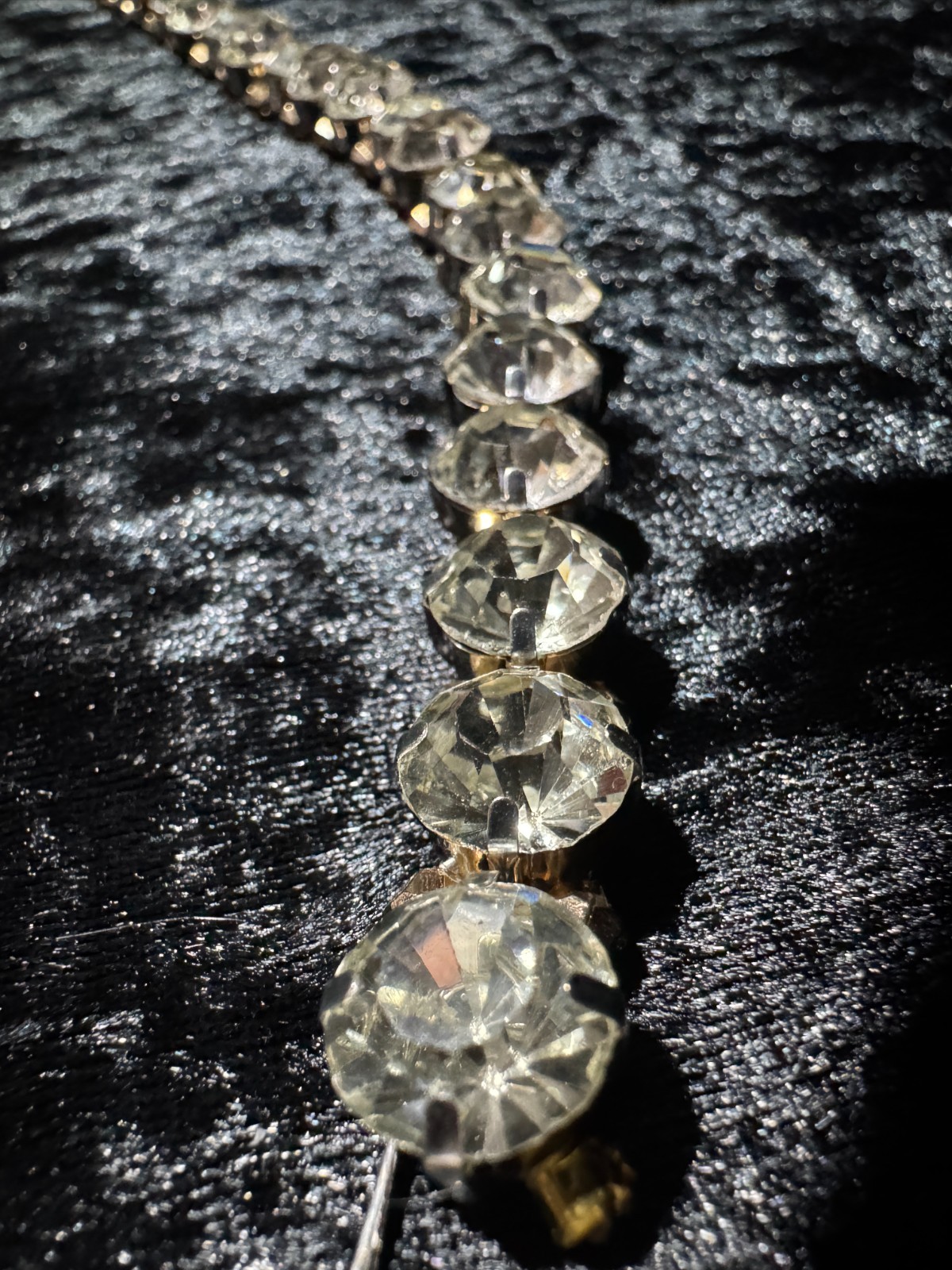 10 MM Round White colorless Faux Diamond Necklace 24 Inch 2.5 inch adjuster