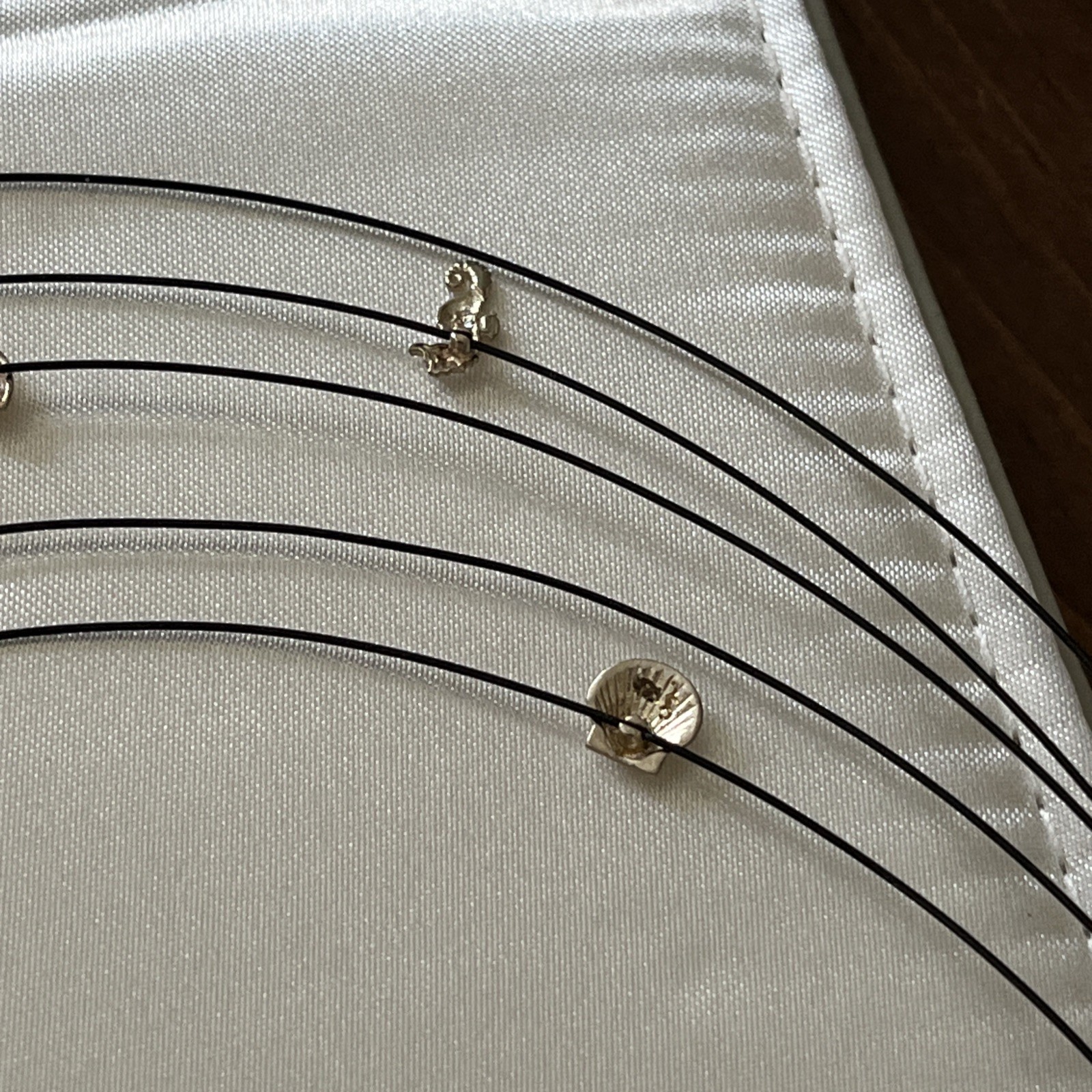 Chatham Jewelers Multi Cord Necklace With SS Seaside Jewelry In Original Packing