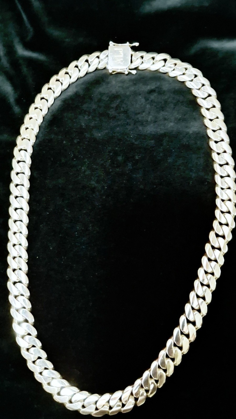Authentic Handmade Miami Cuban Link 16mm .950 Silver 28 inches w/ Box Clasp