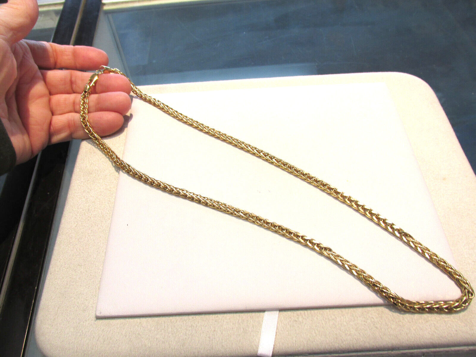 Men’s 23.5 inch Modern Chain Necklace Heavy Duty Hollow 10k Gold MAKE OFFER