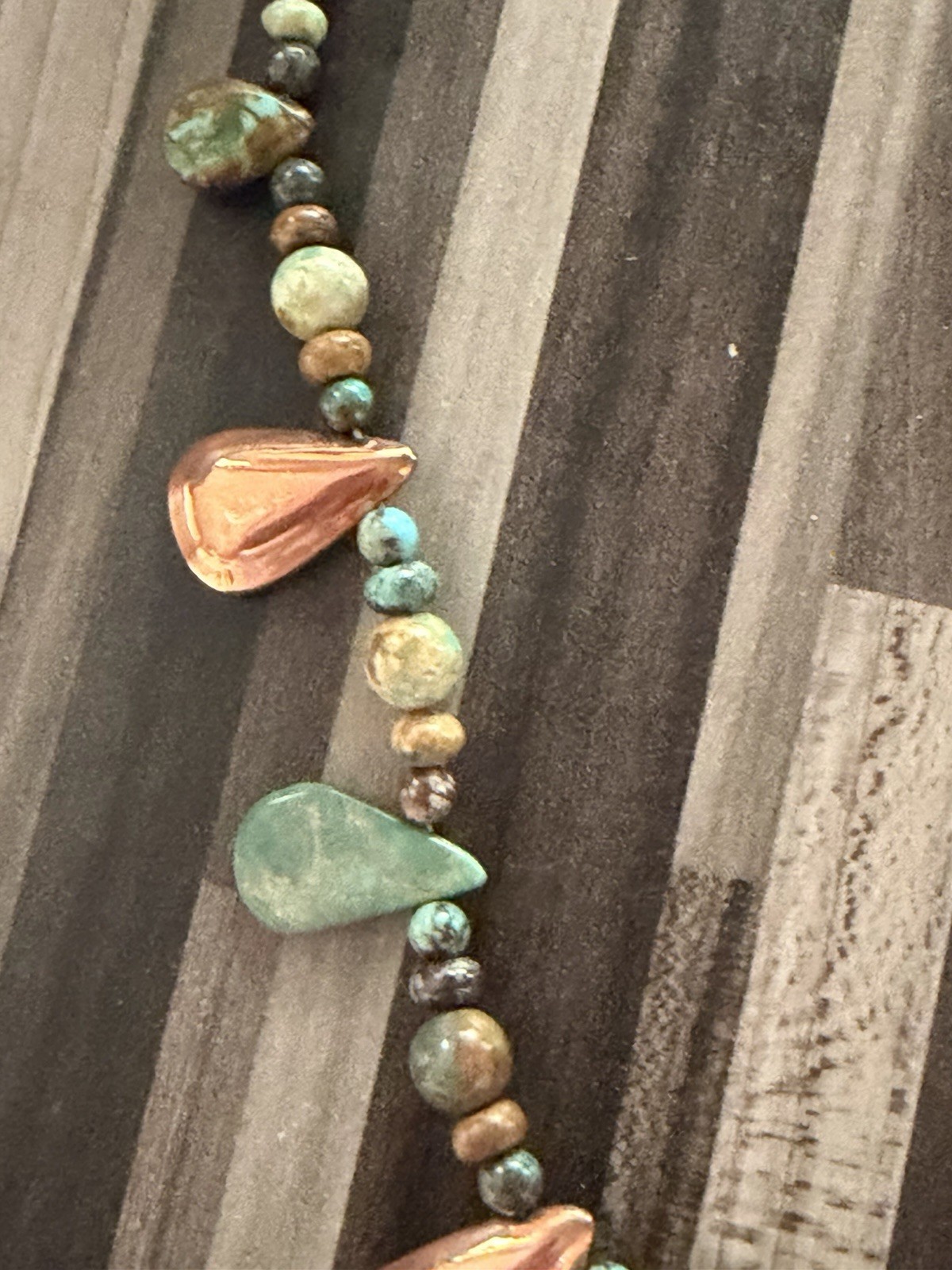Jay King DTR Mine Finds Rose GoldTone Metal Turquoise Beaded Necklace