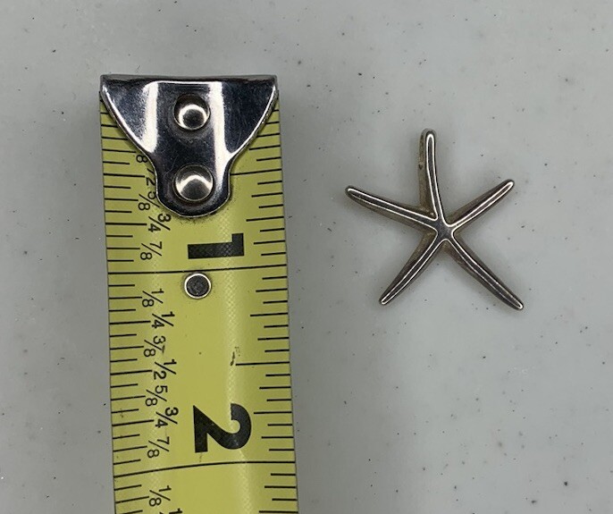 Used 925 Sterling Silver Starfish Pendant, Marked “925”, Unbranded – 3.5 Grams