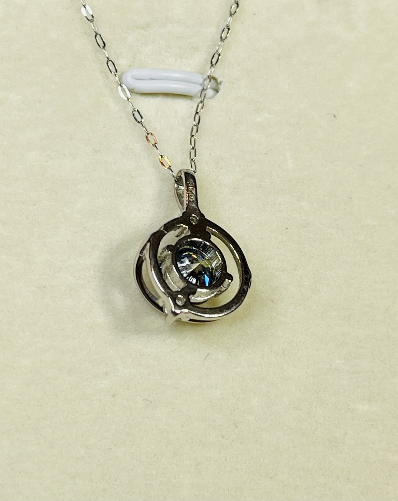 925 Sterling Silver 1 CTW VVS1 Black Moissanite Planet Pendant Necklace