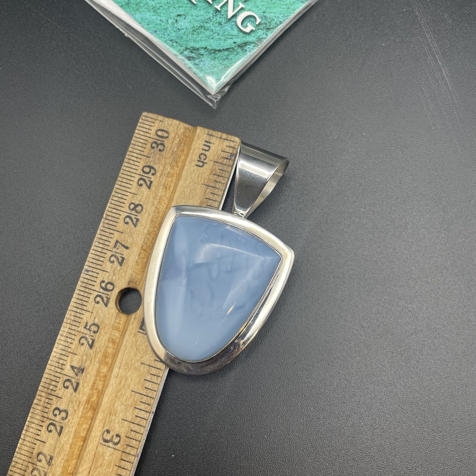 DRT JAY KING LACEY AGATE 925 STERLING SILVER CHARM PENDANT Shield Shape NIB