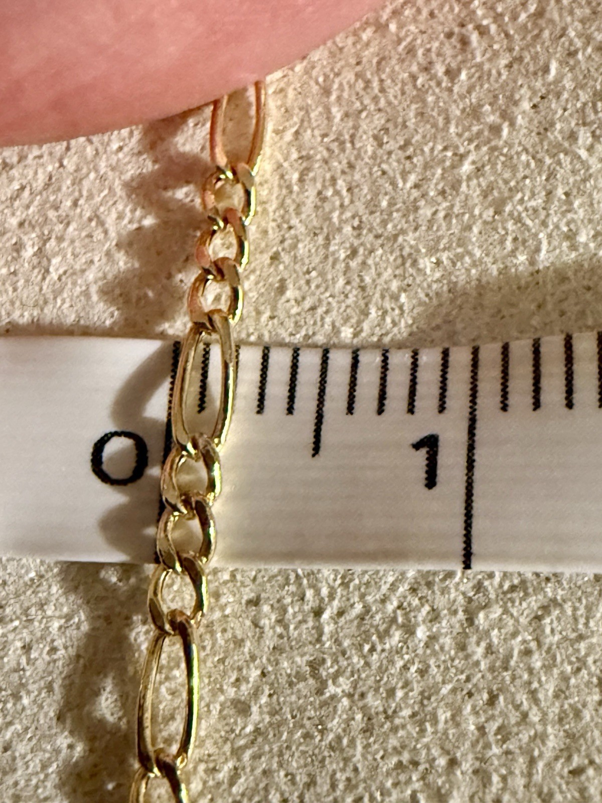 10k Pure Yellow Gold Figaro Chain Necklace 16 inch 2mm Spring Ring Closure