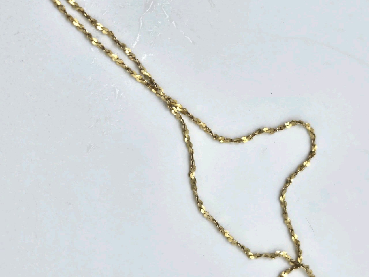 14k Italian Gold Twist Sparkle Delicate S-link Chain 20″ Necklace Fine Jewelry