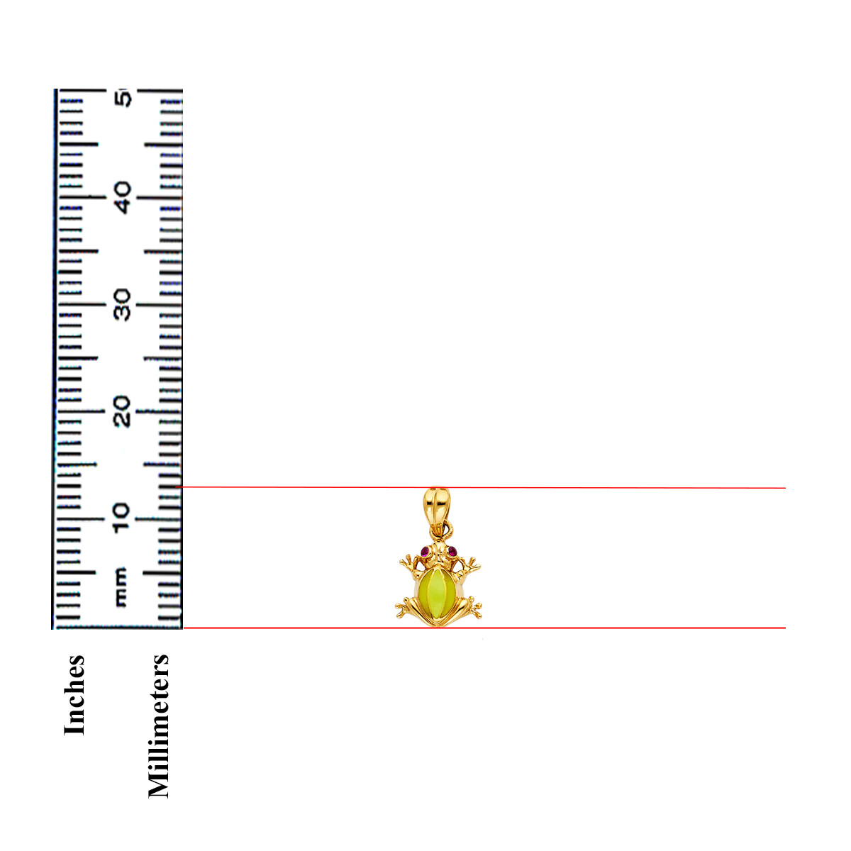 GOLD – 14K Yellow Gold Frog Charm Pendant For Necklace or Chain