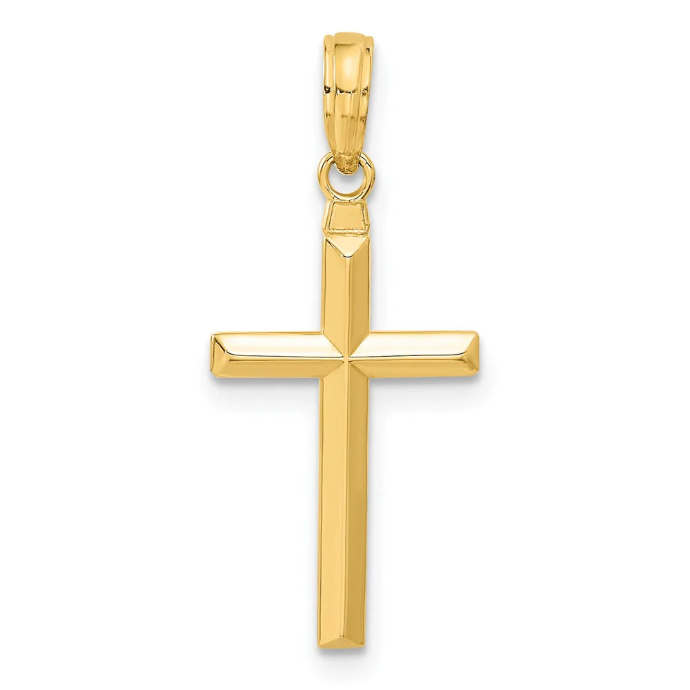 10K / 14K Yellow Gold Reversible Latin Cross Pendant