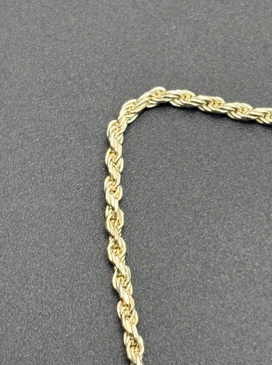 20″ EUC Sterling Silver Rope Chain 2.25MM 9 Grams C19