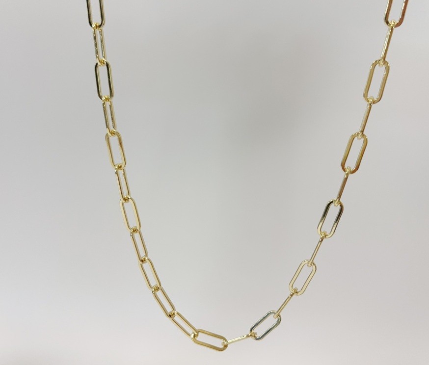 Real Genuine 10K Solid Yellow Gold Paperclip Chain Necklace 26″ 8mm Link