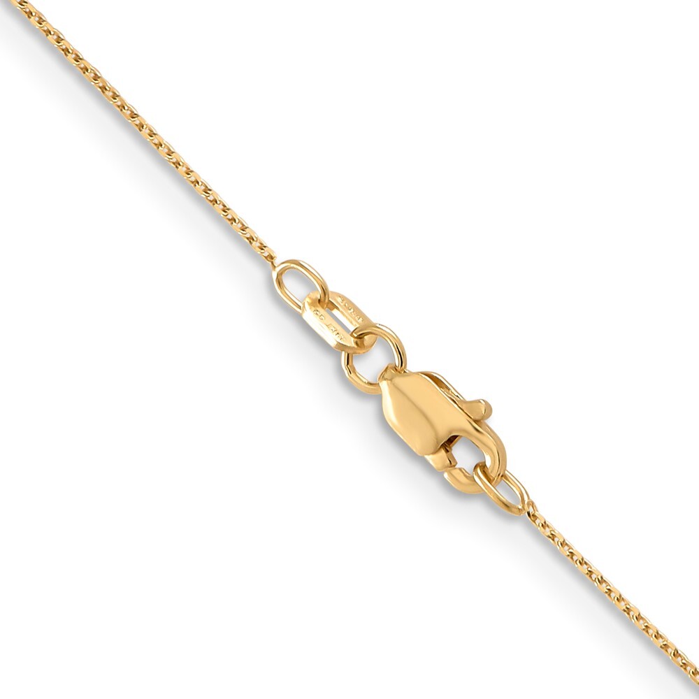 14k Yellow Gold 0.65mm Cable Chain Necklace 18″ with Lobster Clasp 1.13g