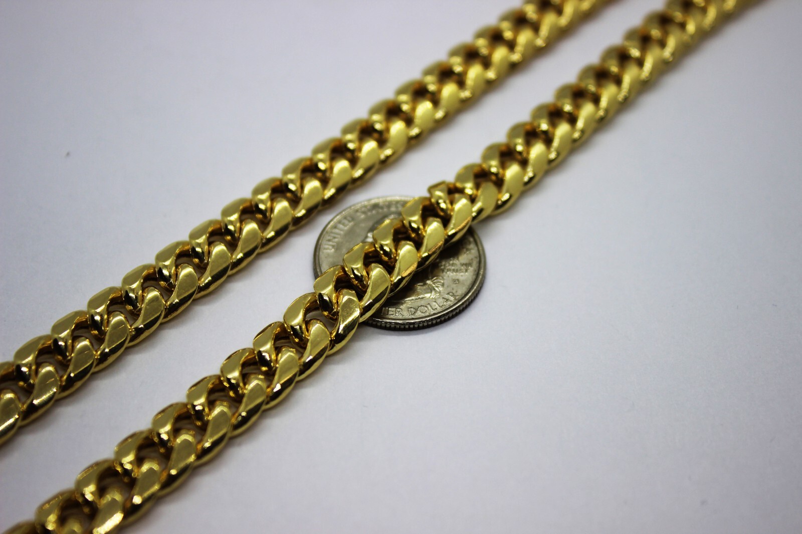 10K Yellow Gold 2.2mm-9.5mm Miami Cuban Chain Necklace Bracelet 7″- 30″ Hollow