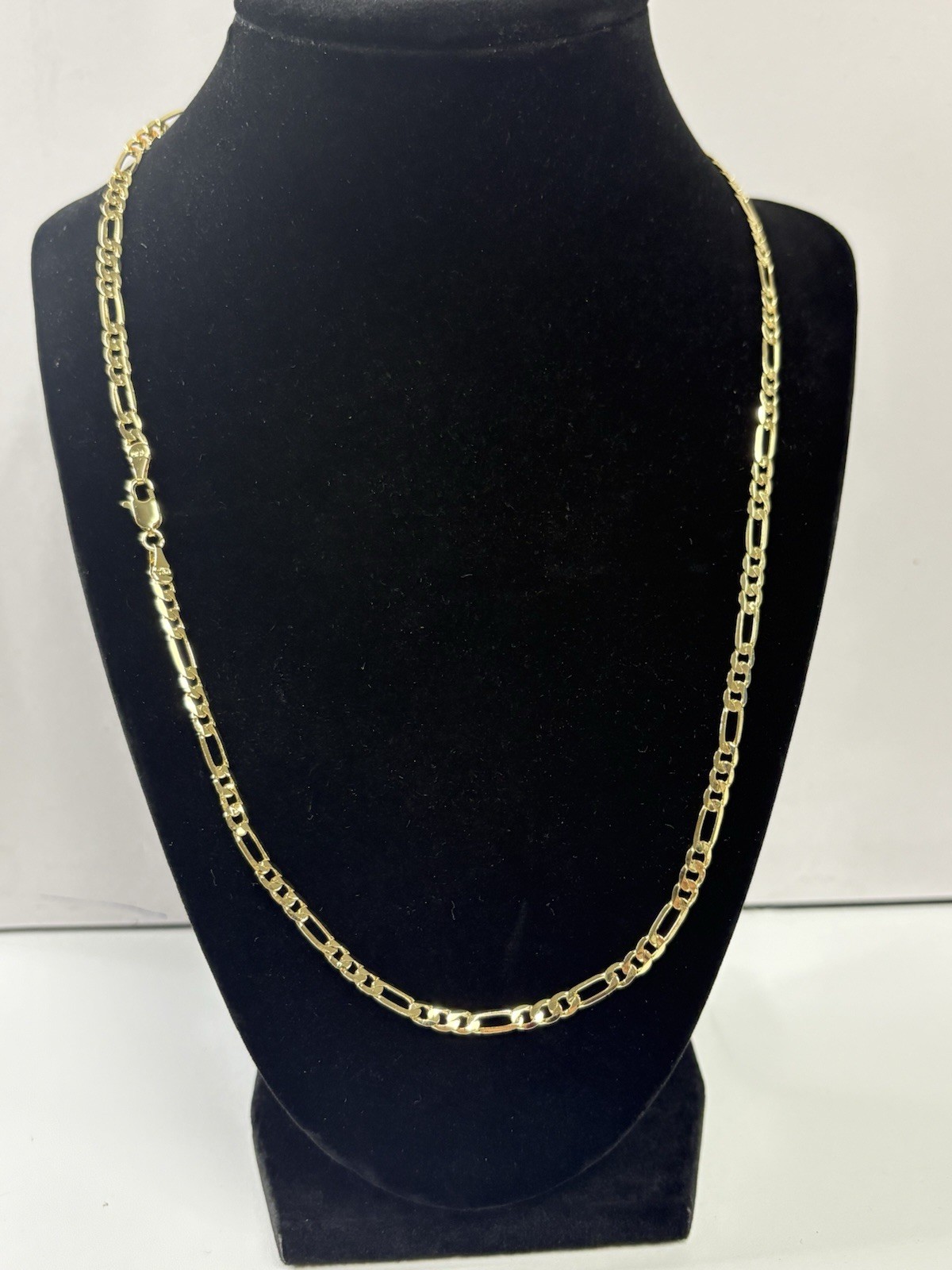 18k 750 Italy STAMPED Gold Filled/Plated Figaro Chain ~ 22” ~ 3mm ~ 11 grams