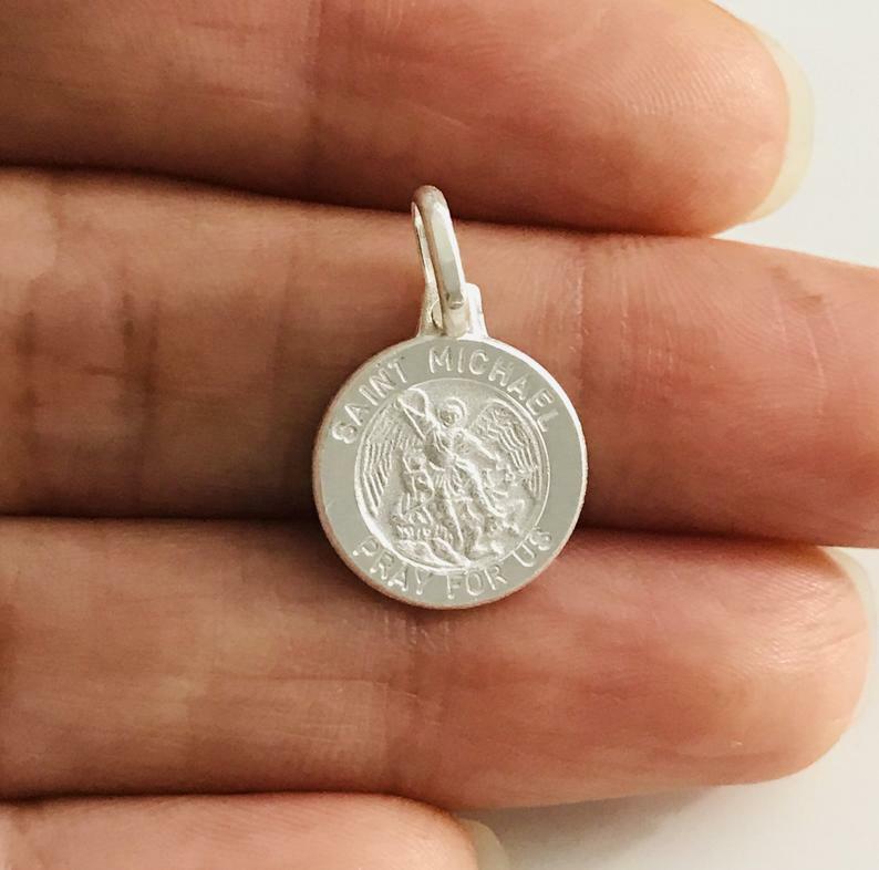925 Silver Saint Michael Necklace / Cadena Plata San Miguel Proteccion – P113