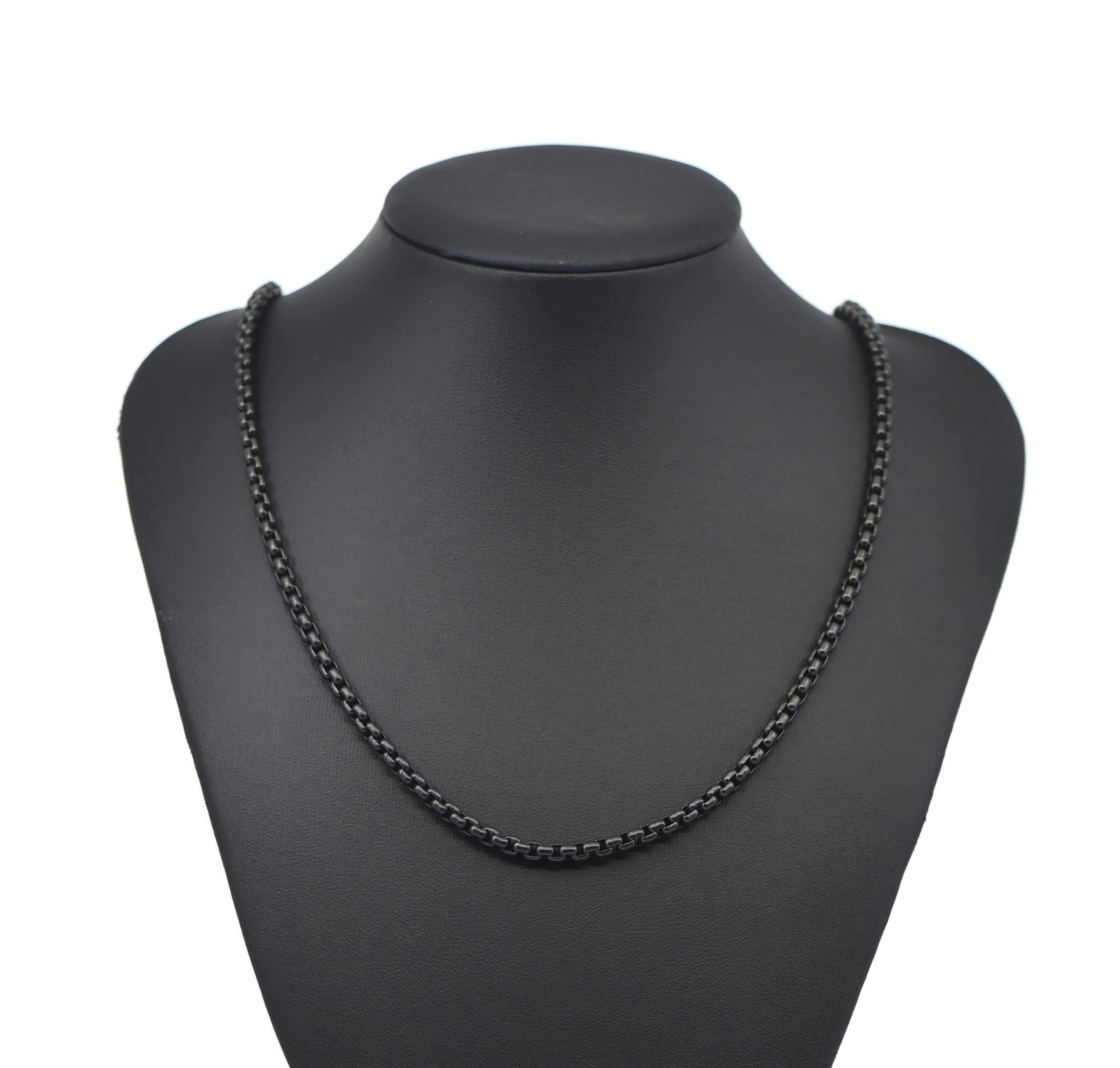David Yurman Box Chain Darkened Steel Necklace