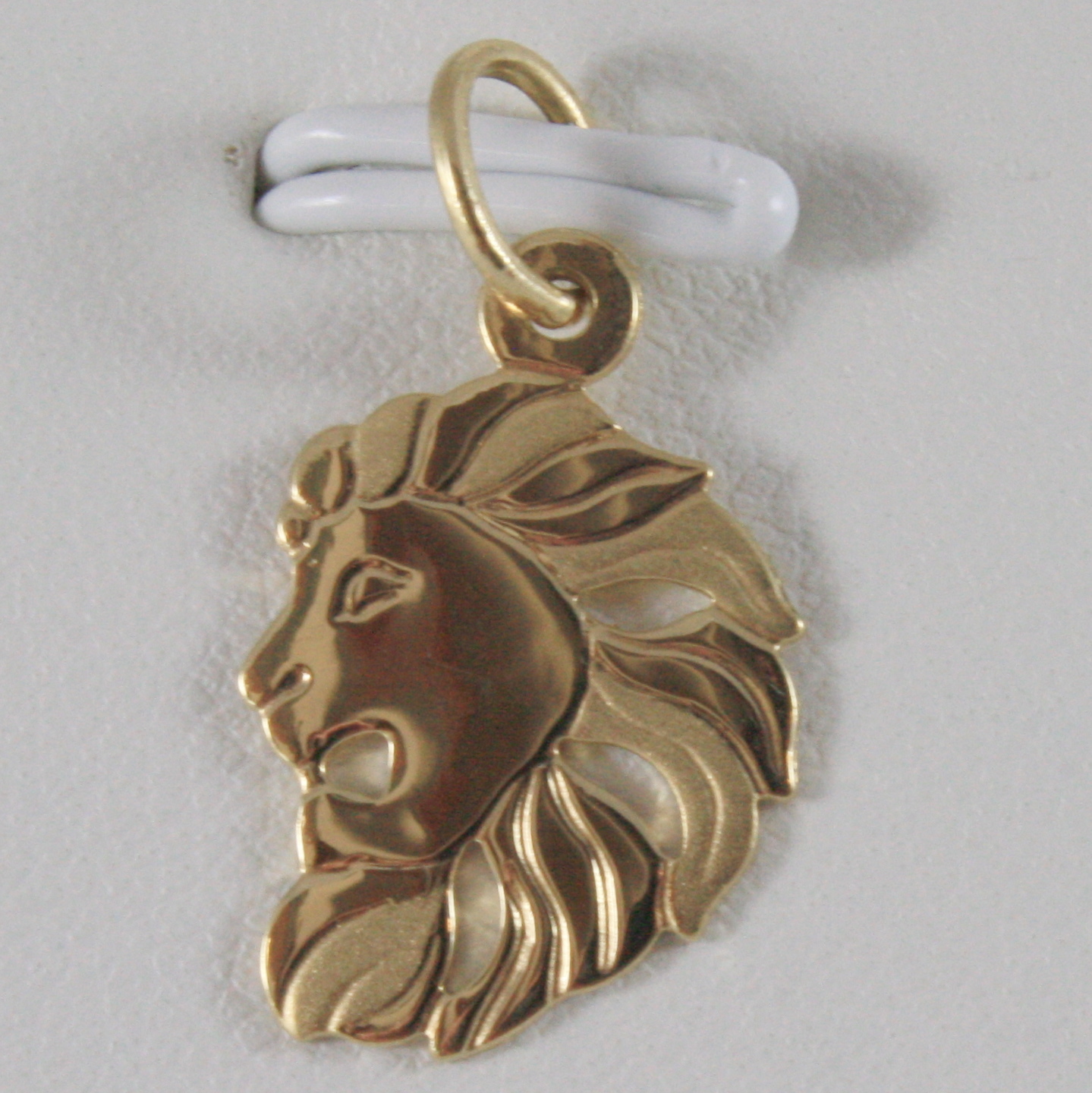 SOLID 18K YELLOW GOLD ZODIAC SIGN PENDANT, ZODIACAL CHARM, SATIN, MADE IN ITALY