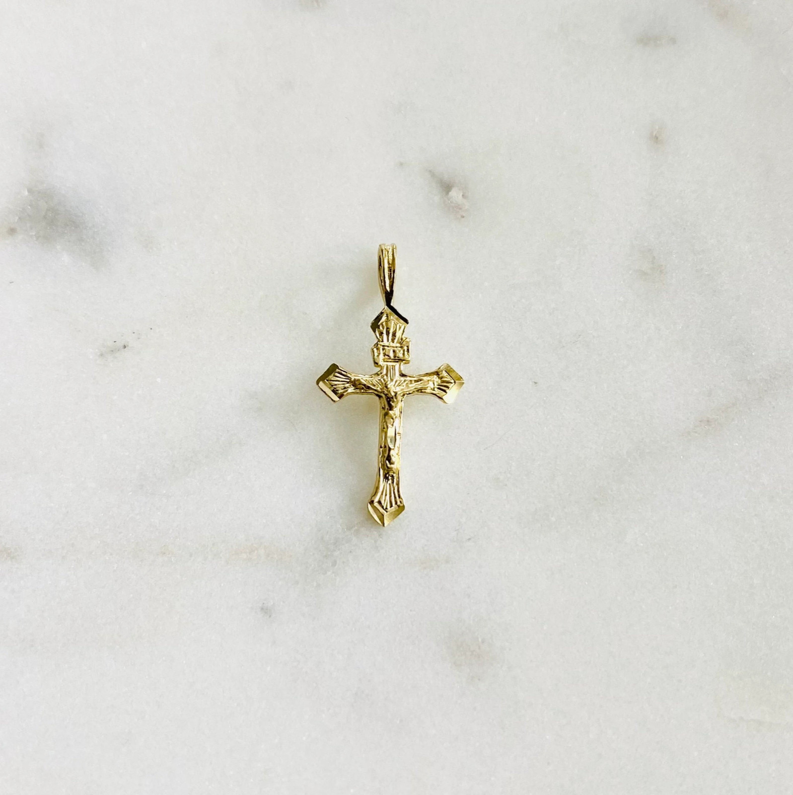 18K GOLD FILLED CARAVACA CROSS PENDANT/MEDALLA CRUZ DE CARAVACA PROTECCION- P93