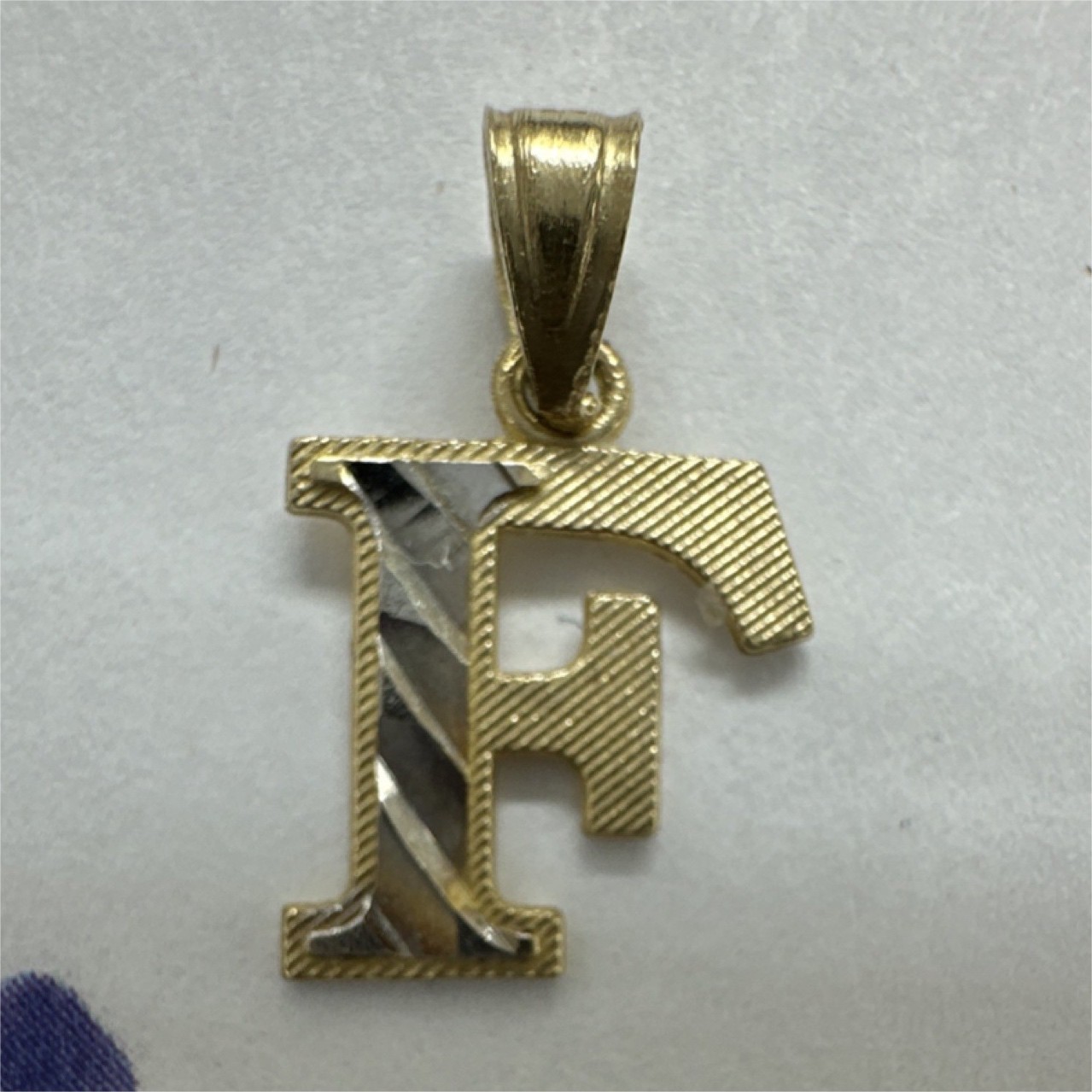 Yellow Gold 14k Letter F Pendant Alphabet Theme No Stone Jewelry Charm