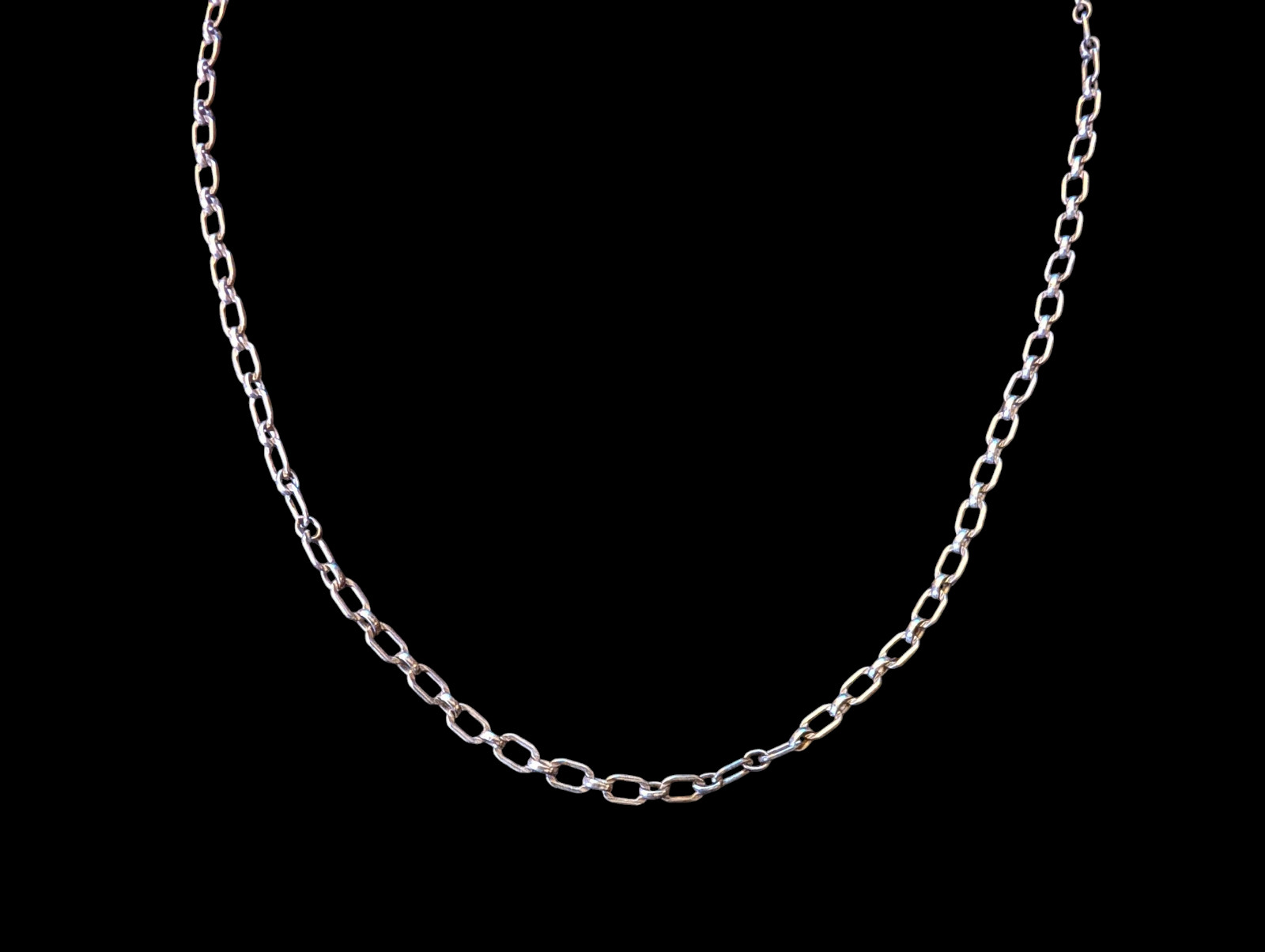 925 Sterling Silver Chain Link 23.5″ 4.2mm Wide Necklace