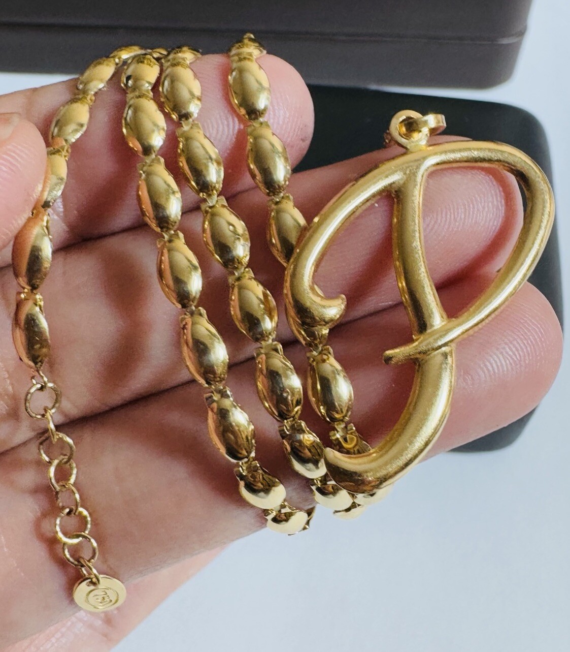 18K 750 Genuine Gold Chain Oval Link P Necklace 17”/18” Long 9.5g 3.5mm