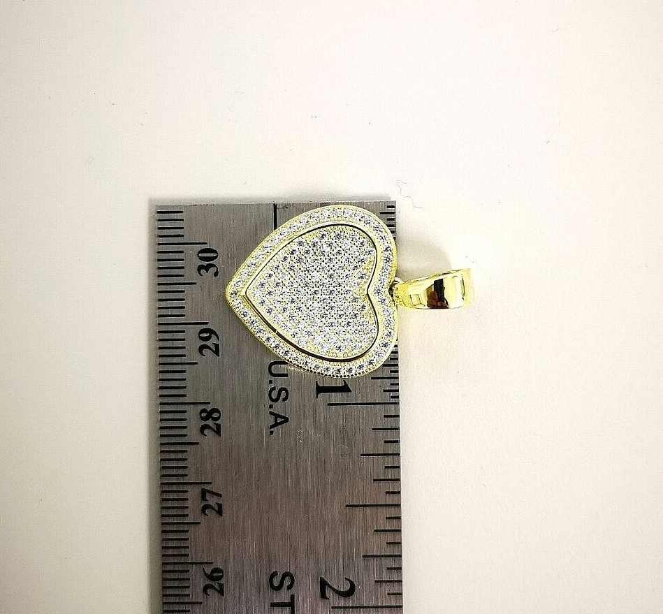 1.00 Ct Women’s Lab Created Diamond Pendant Necklace 14K Gold Plated