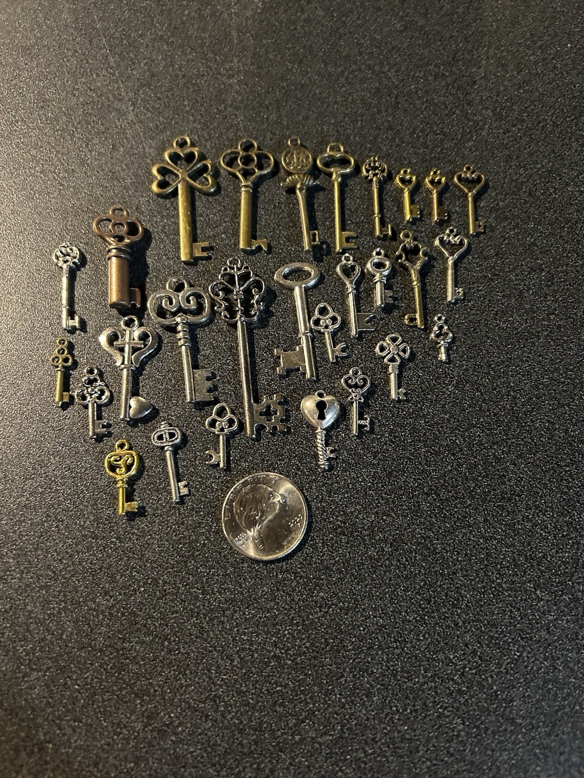 Skeleton Key Lot Whimsical Charm Bundle