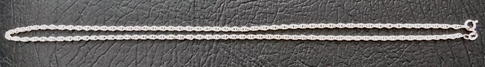 925 Silver Spiga/Wheat Chain Necklace 20”x2mm Italy 6.8g Tested