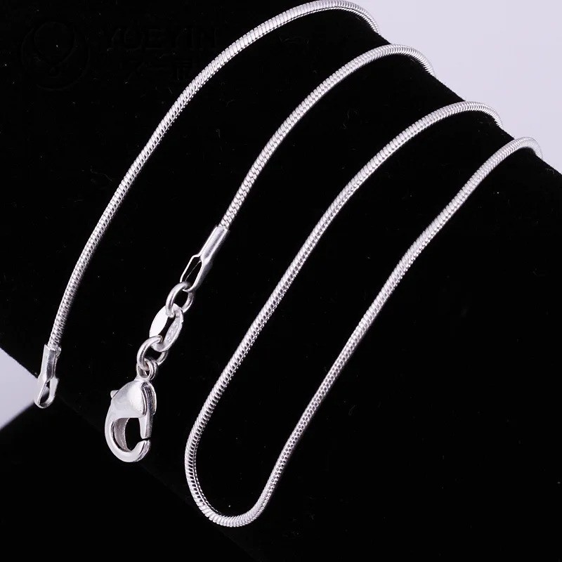 Men&Women’s 925 Sterling Silver Tarnish-Free Italian Snake Chain Necklace 16-24*