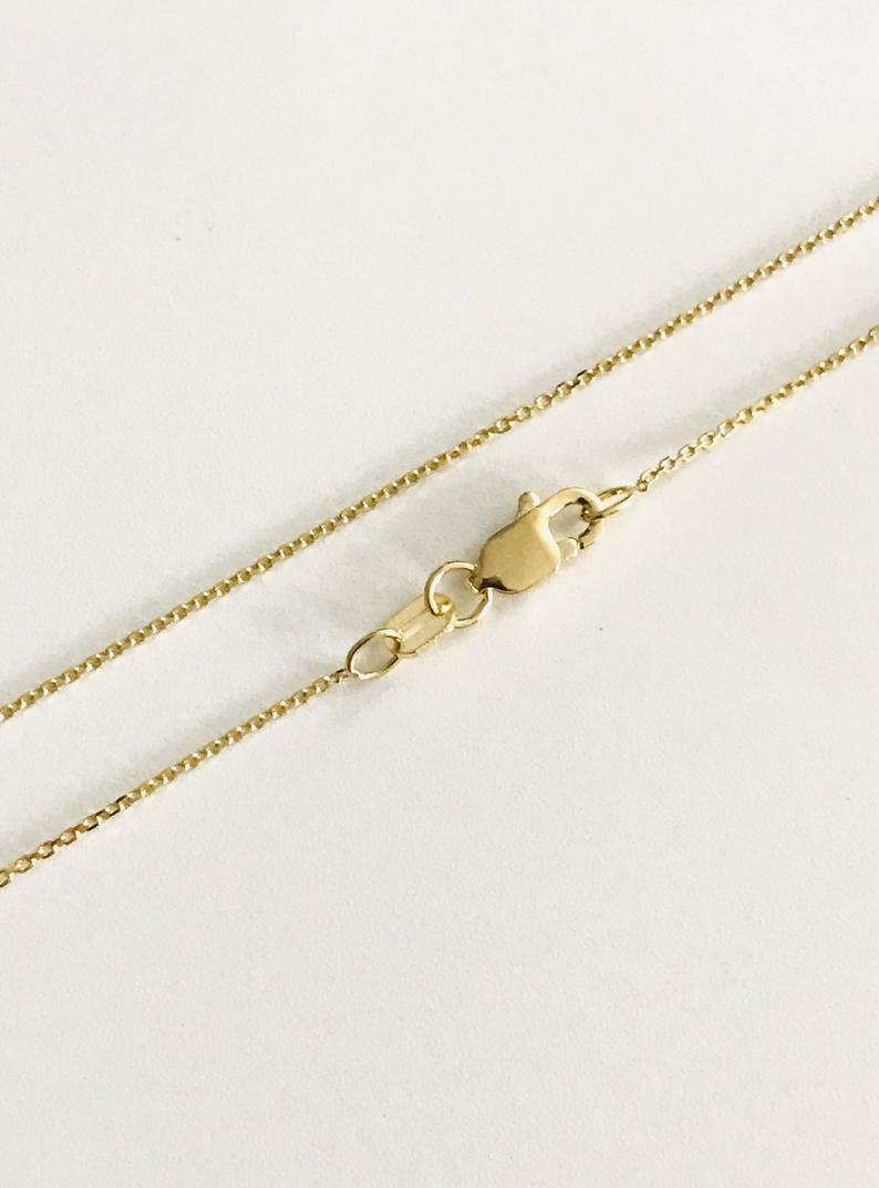 10K Solid Gold Heart Key Charm Pendant, 10k Solid Gold Necklace – YC1029