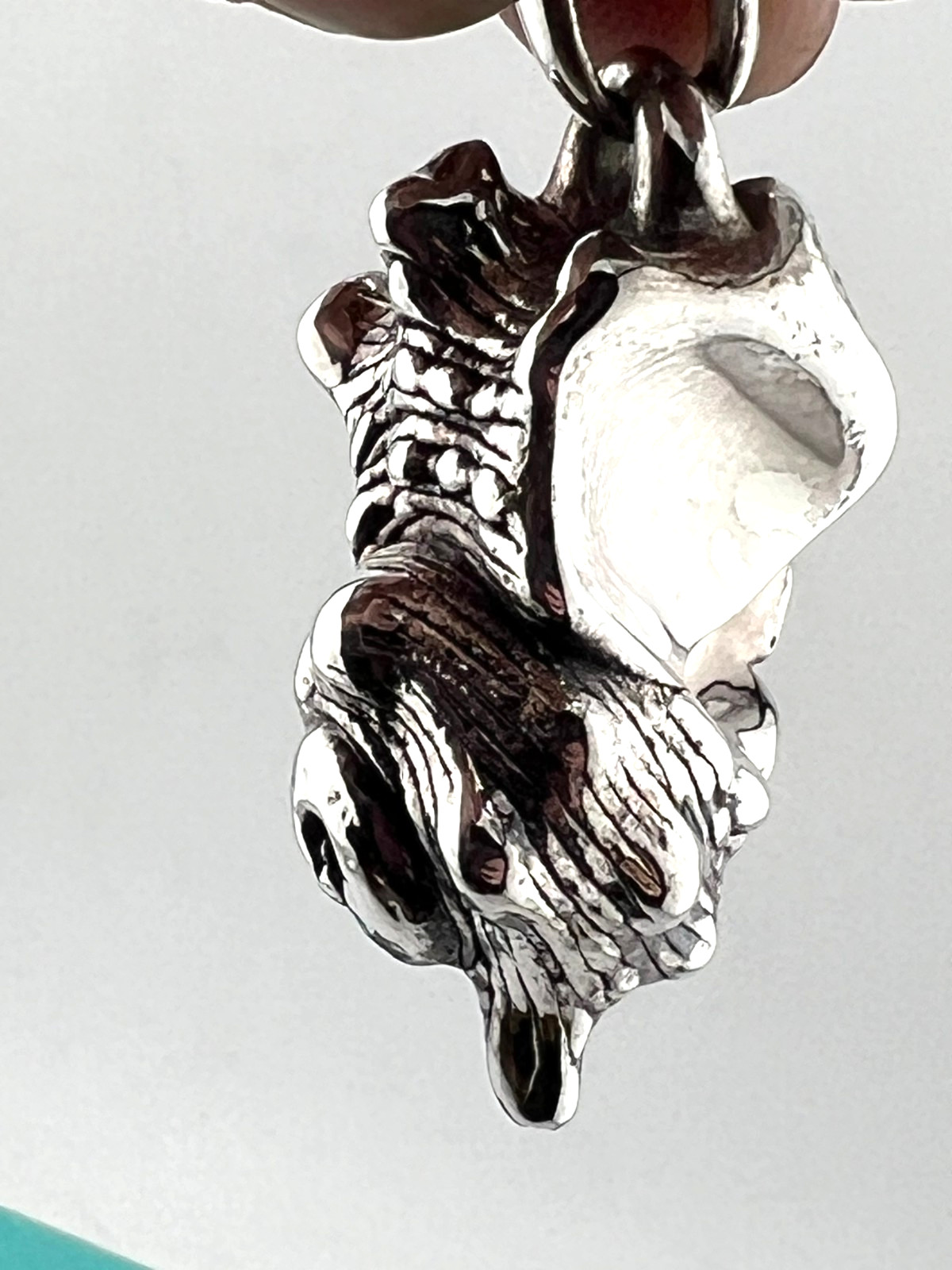 Conch shell pendant 925 Sterling silver Electroform design