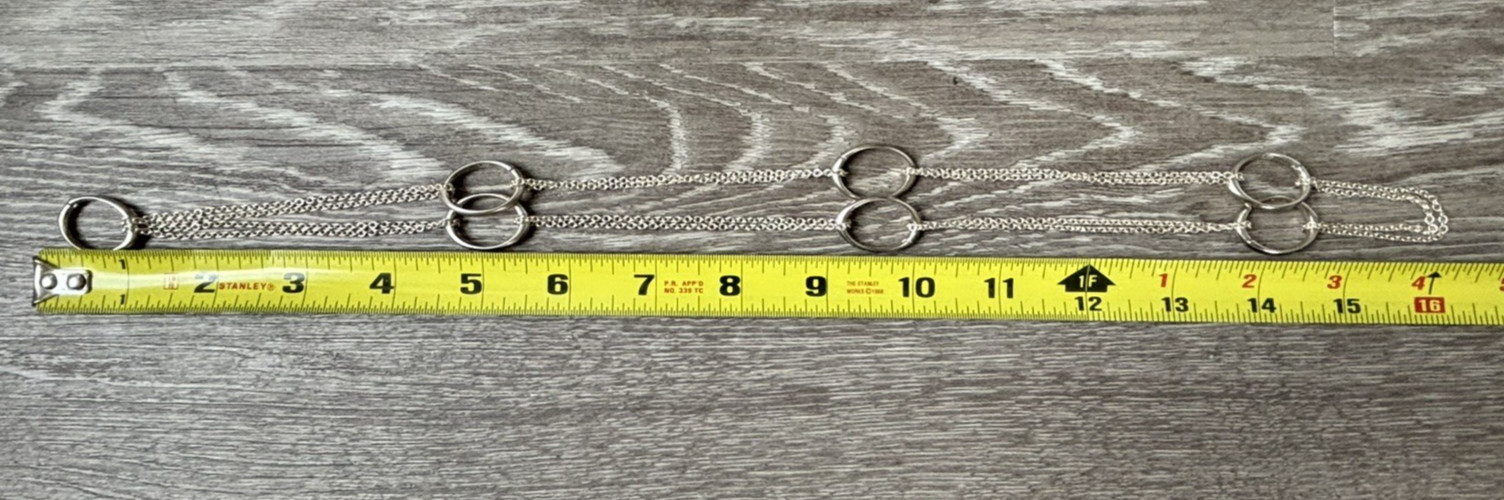 Chamilia 925 Sterling Silver Convertible Adjustable Layered Necklace 40g