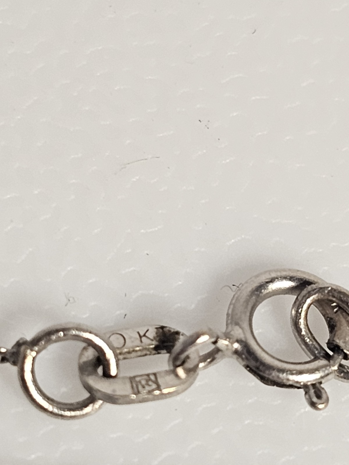 10k white gold chain pre 0.45mm marked R