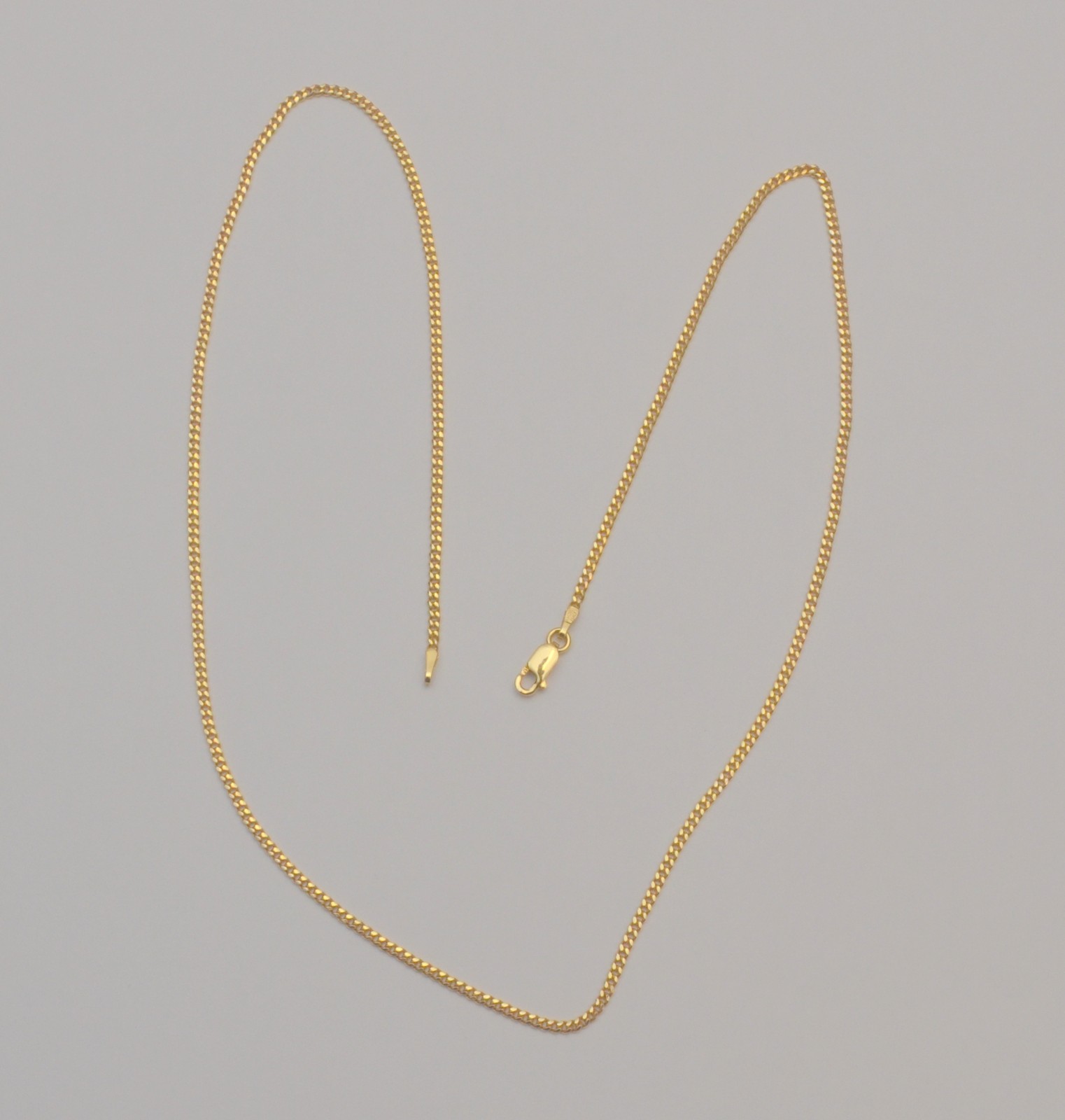 10K Yellow Gold Cuban Link Chain 18.25″ 1.7mm Italy Necklace C6