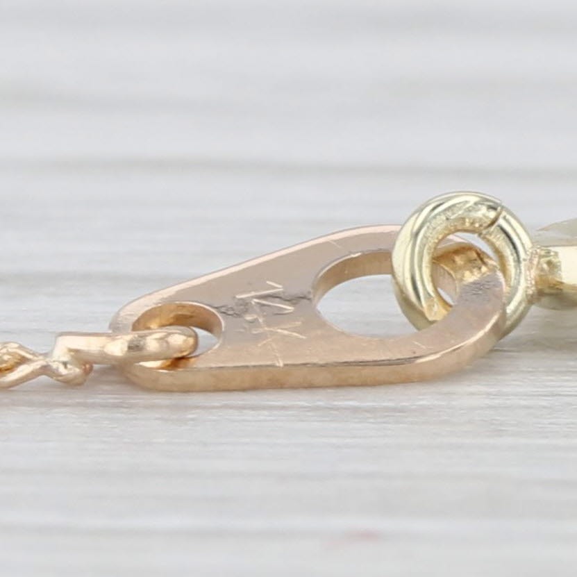 16.5″ 1mm Bar & Curb Link Chain Necklace 14k Yellow Gold