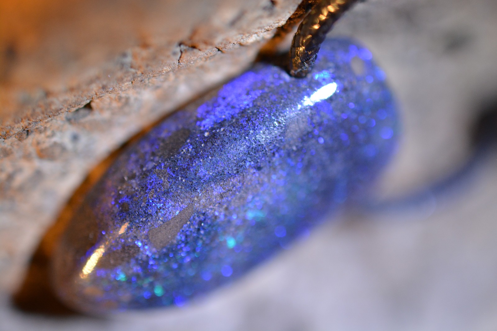30ct 30x17x9 Mooka Boulder Concrete Matrix Opal Necklace Australia Gem