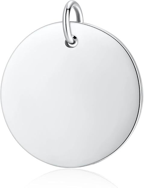 Engravable 925 Sterling Silver Round Pendant Coin Stamping Blanks