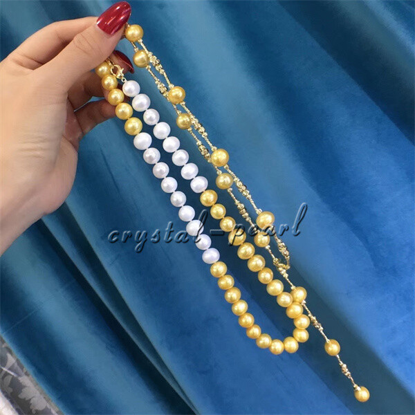 36 inch very beauthful AAA 9-10MM SOUTH SEA WHITE PEARL NECKLACE