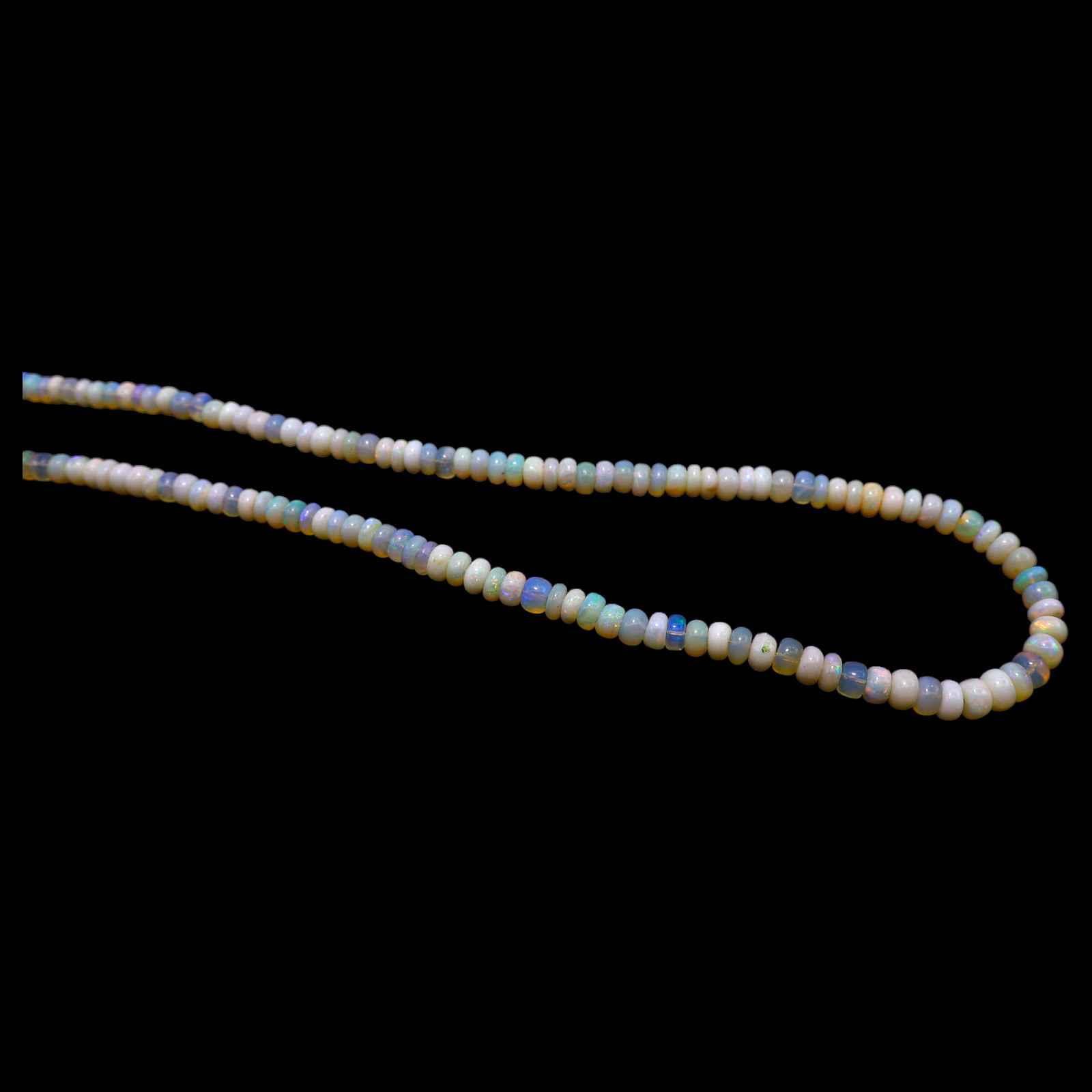 Rondelle Smooth Multi Color Fire Opal Beaded Not Applicable New Necklace Jewelry