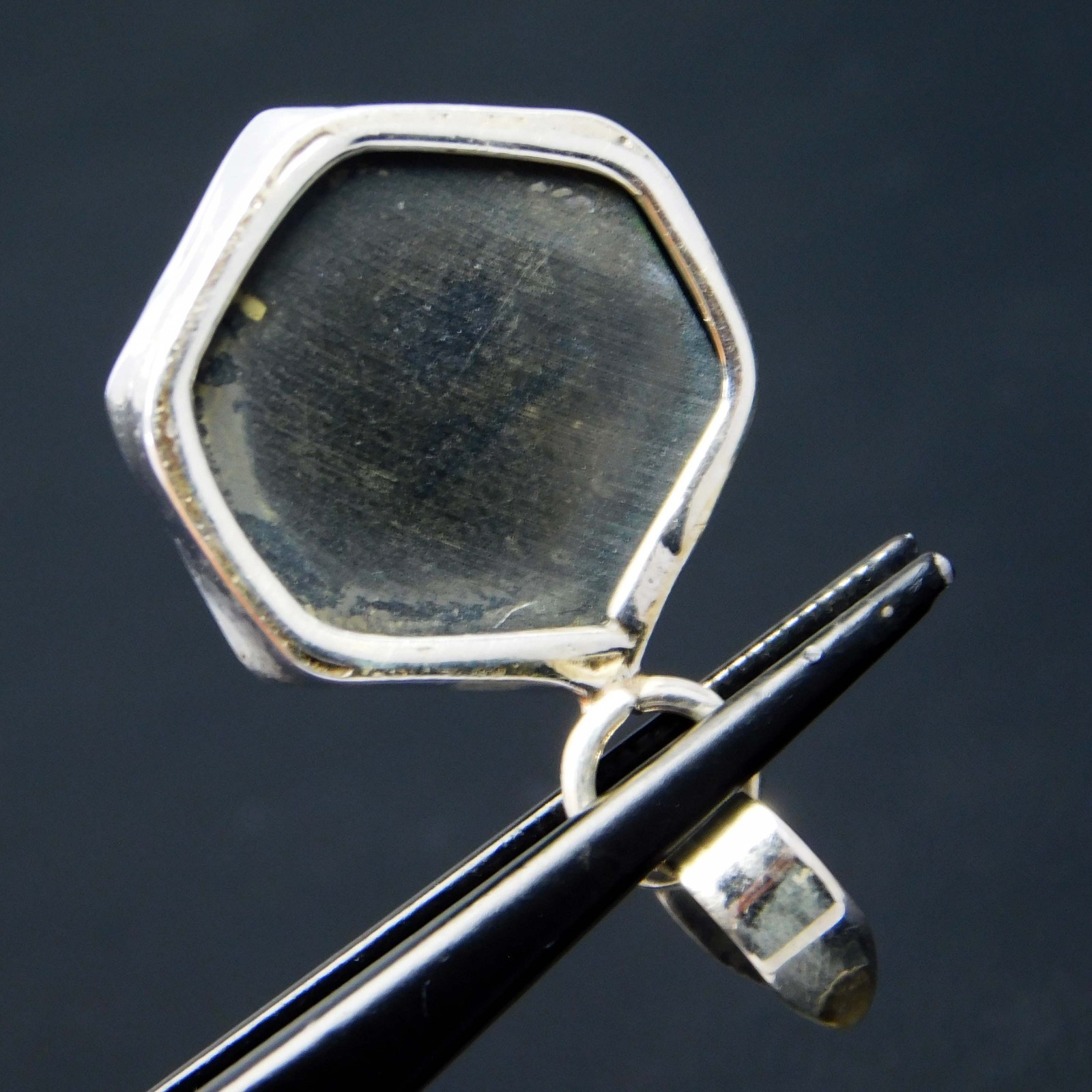 Certified 17.10 Ct Natural Aurora Opal Hexagon 925 Silver Pendant Jewelry Gift