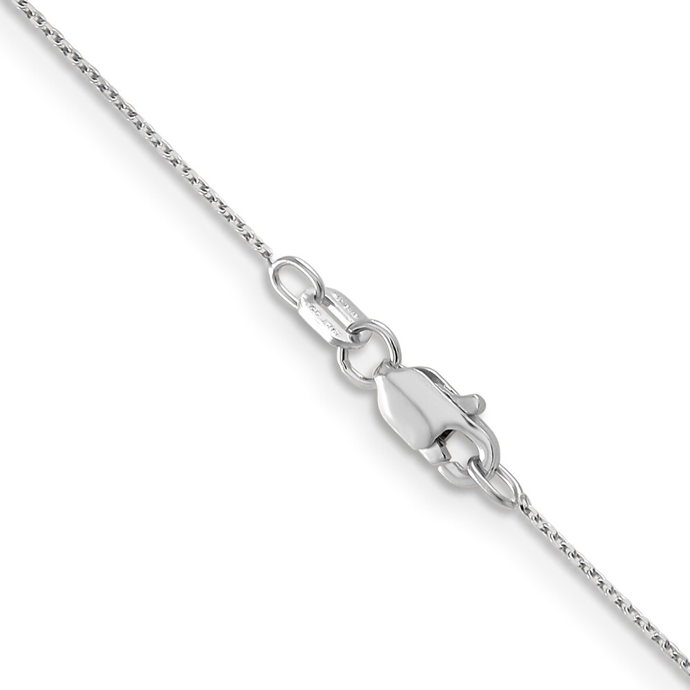 14k White Gold 0.65mm Cable Chain Necklace 18″ with Lobster Clasp 1.11g