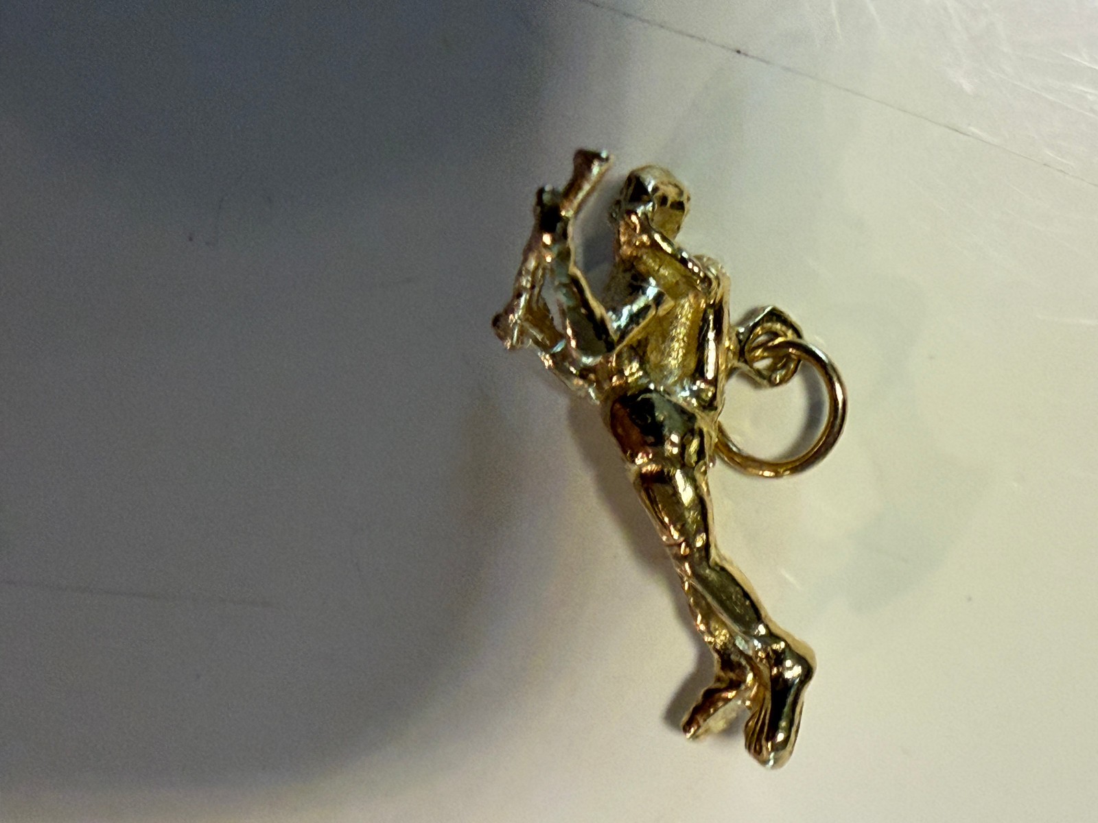 Vintage Solid Gold 14k Diver Down Charm 0.75 in. 1.63g New Old Stock