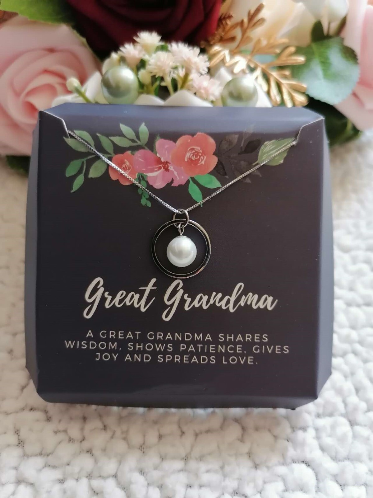 Great Grandma Necklace 925 Sterling Silver Best Gift for Mothers Day Or Birthday