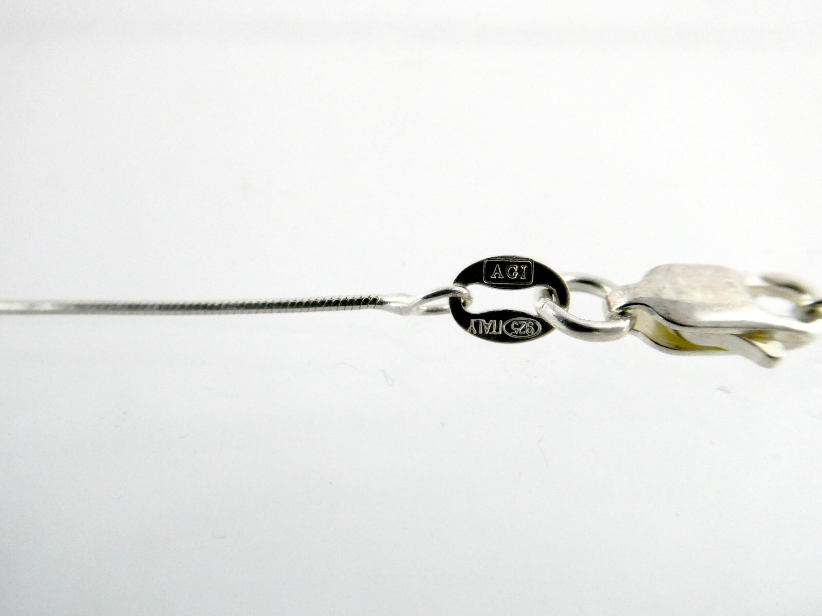 AGI Italy Sterling Silver Snake Chain Necklace 925 18 Inch Length 2.1g