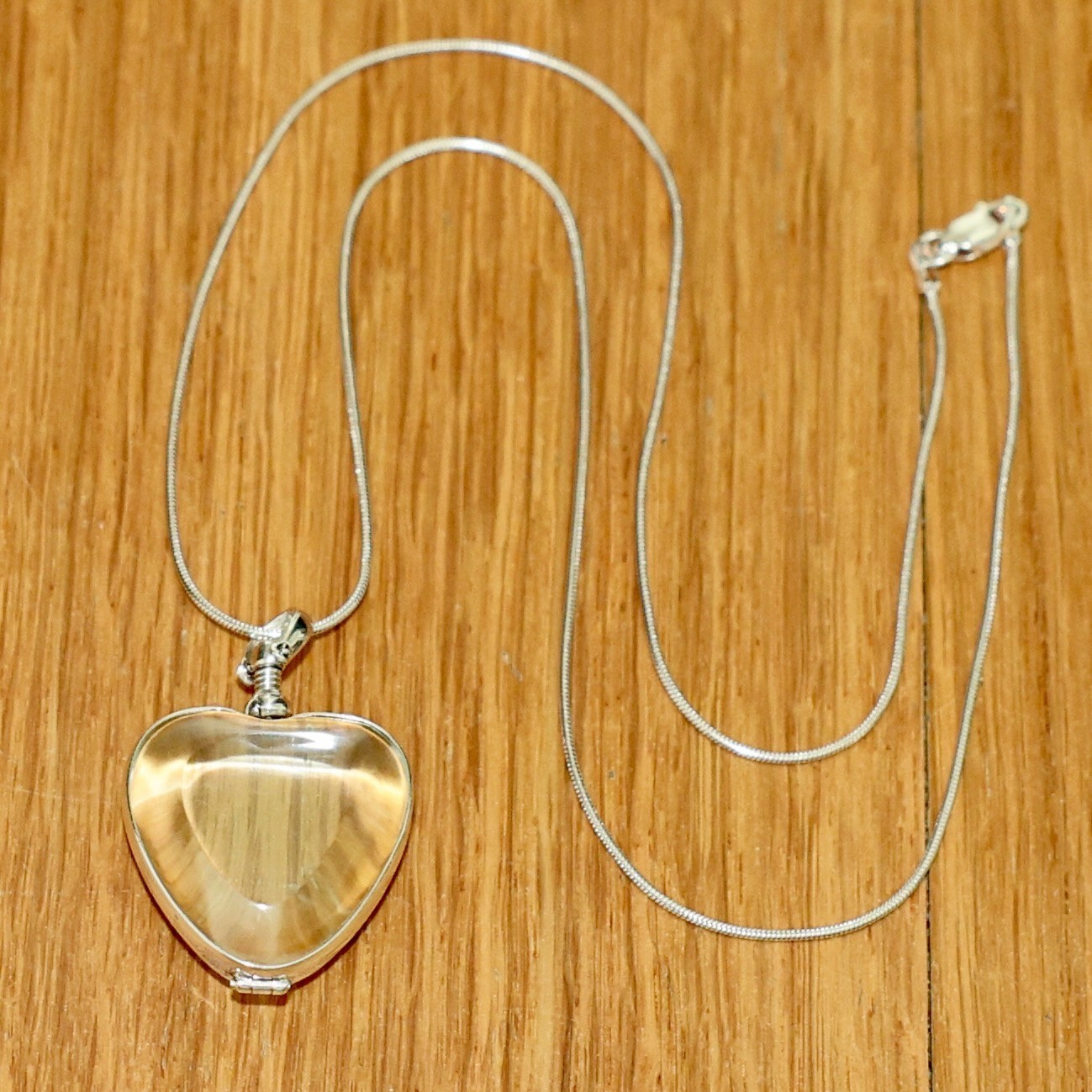 925 Sterling Silver Mexico Heart Photo Locket Pendant w/ 20″ ITALY Necklace 🔥